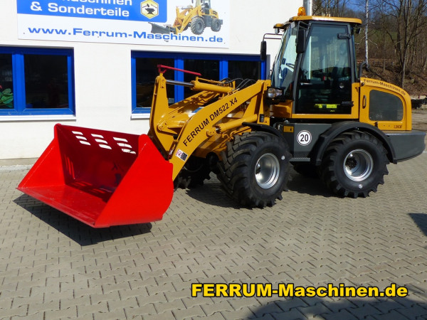 Radlader 2,6 t Hubkraft FERRUM DM522 x4 - über 2.600 kg Maisgelb RAL1006 MU
